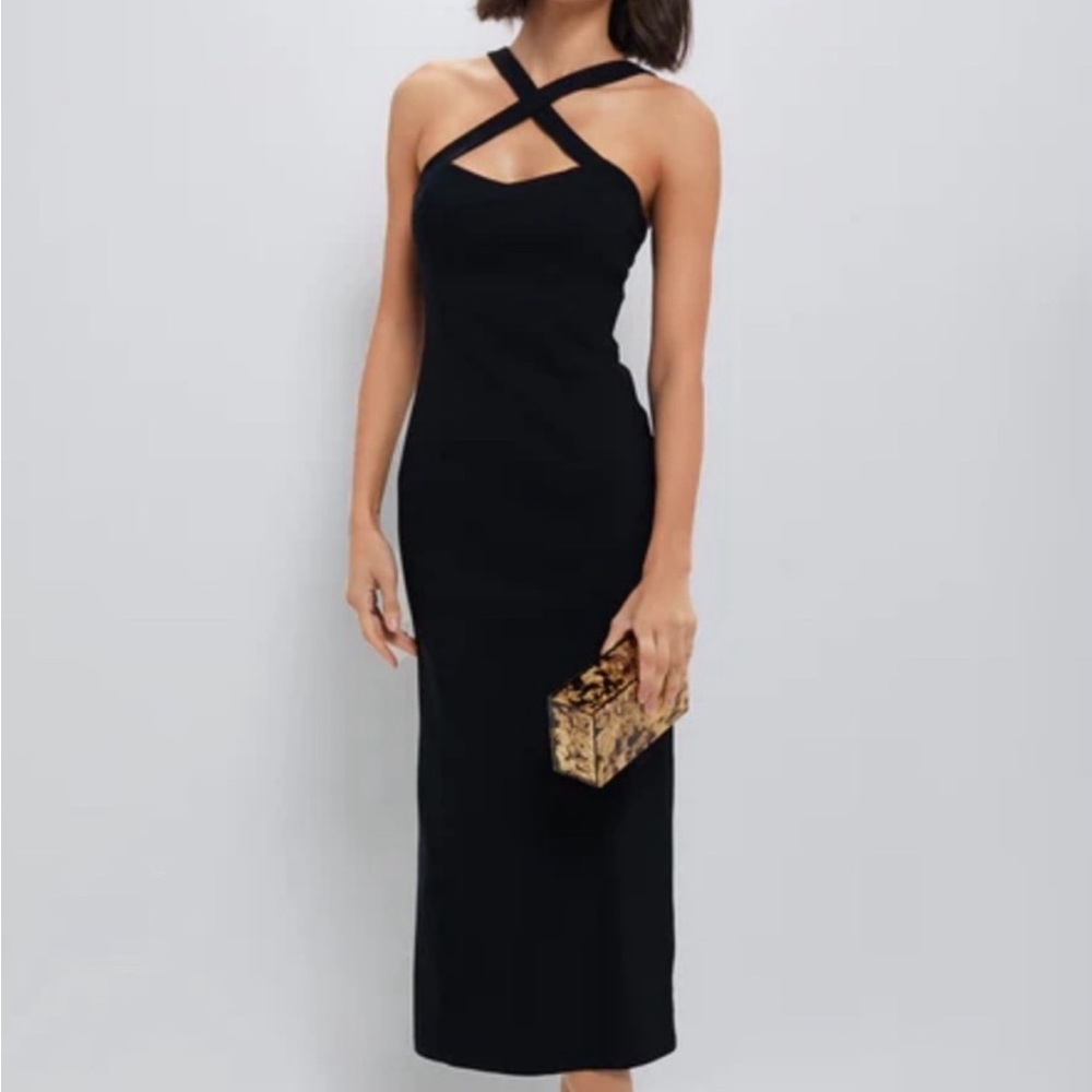HYACINTH HOUSE Black Criss-Cross Alice Dress